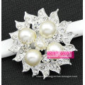 fashion jewelry imitation pearls floral ivory crystal brooch pin